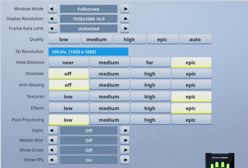 best fortnite graphics settings for mac